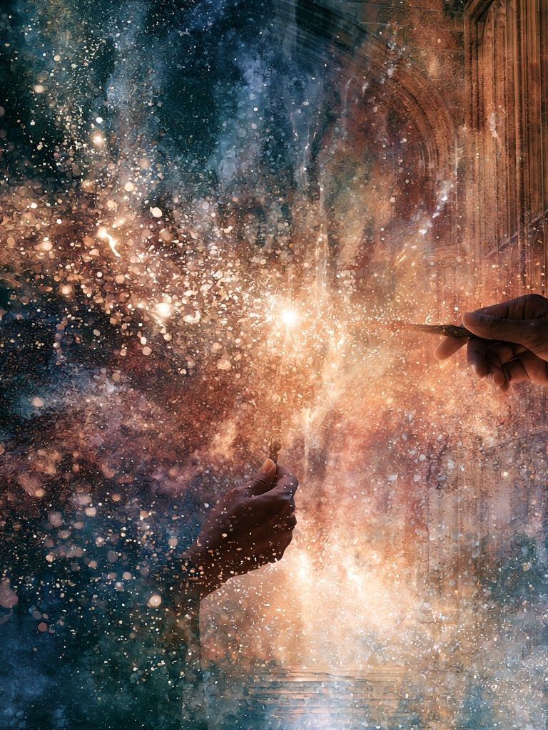 Cosmic Spark Abstract Print. poster detail
