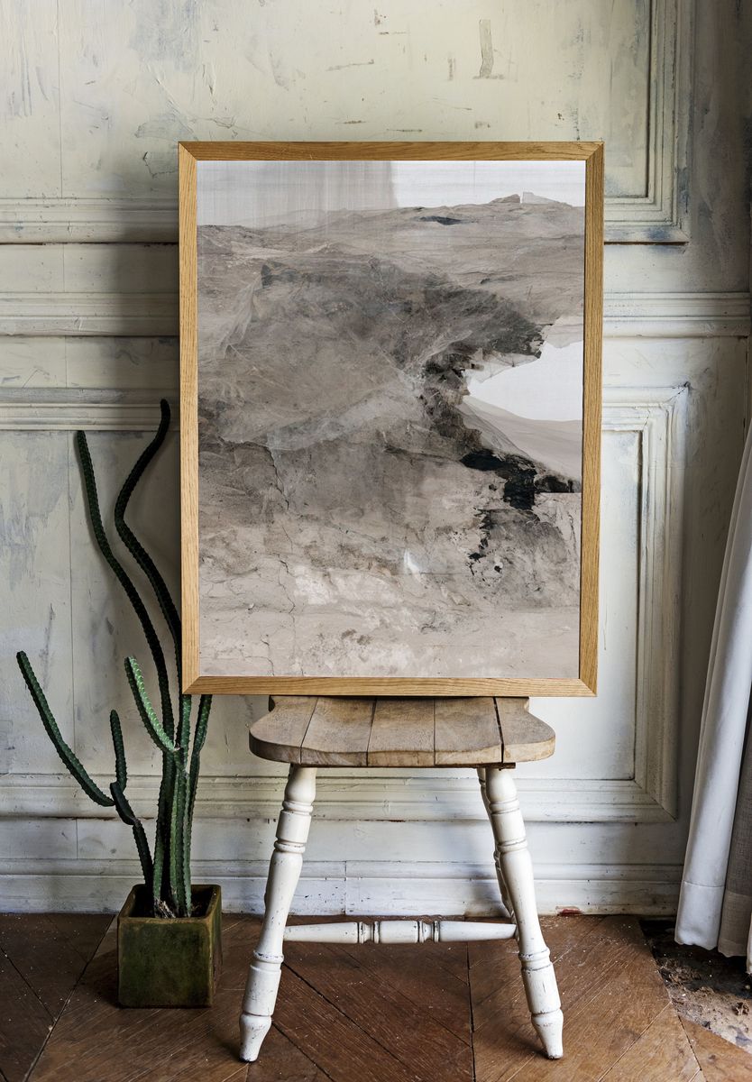 Desert Veil Abstract Print. — room view 1