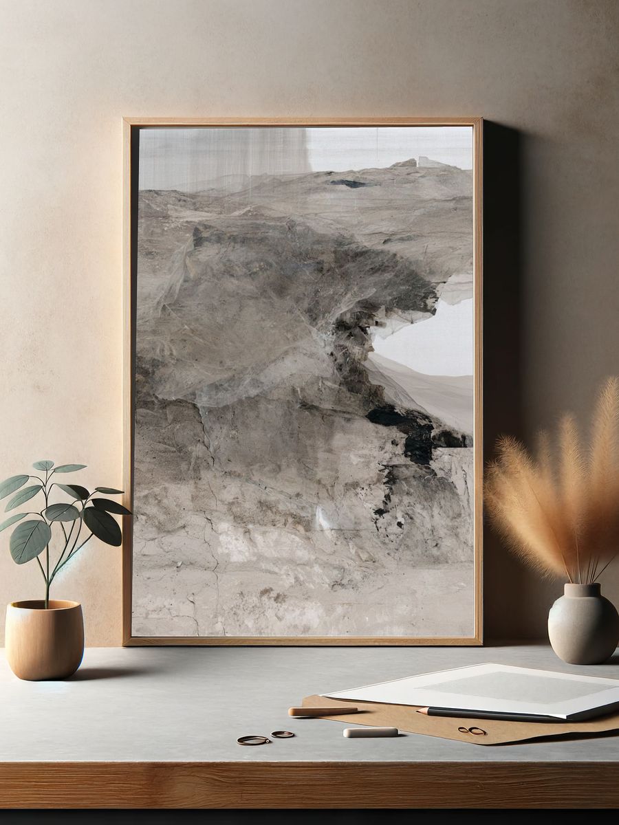 Desert Veil Abstract Print. — room view 2
