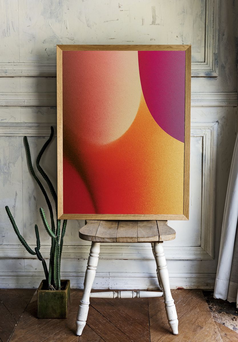 Sunset Arc Abstract Poster. — room view 1