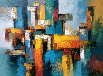Colorful Geometric Abstract Poster. poster