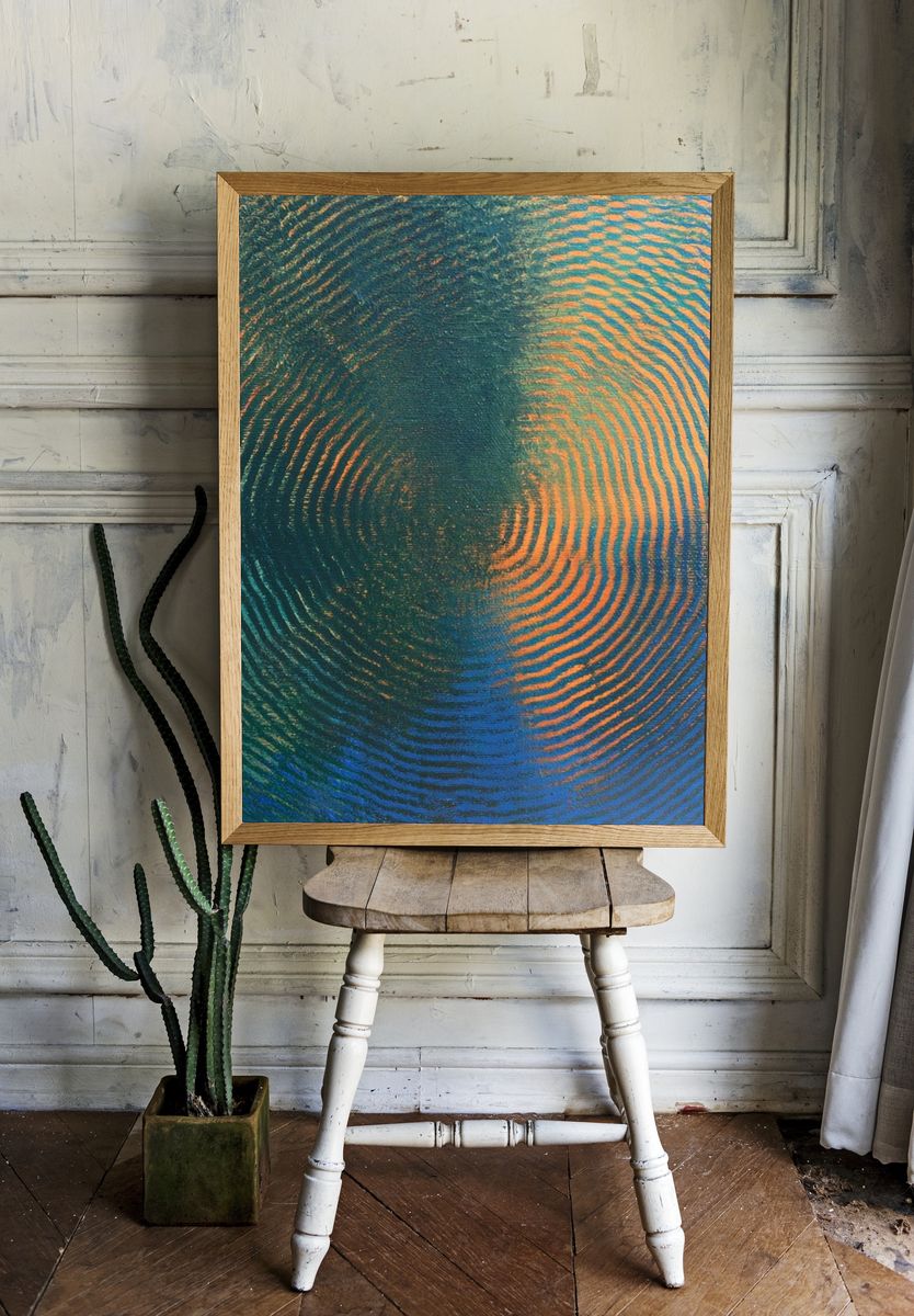 Abstract Ripple Texture Poster. room preview