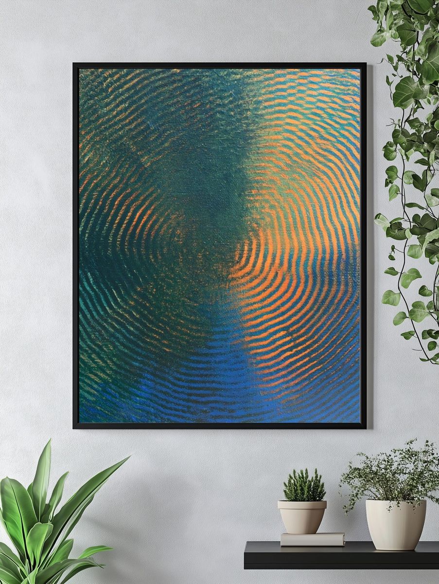 Abstract Ripple Texture Poster. — room view 4
