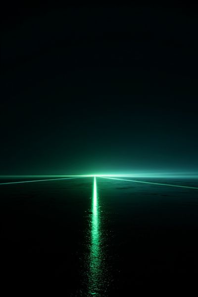 Neon Horizon Abstract Poster.