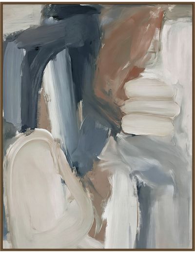 Neutral Brushstroke Abstract Poster. poster