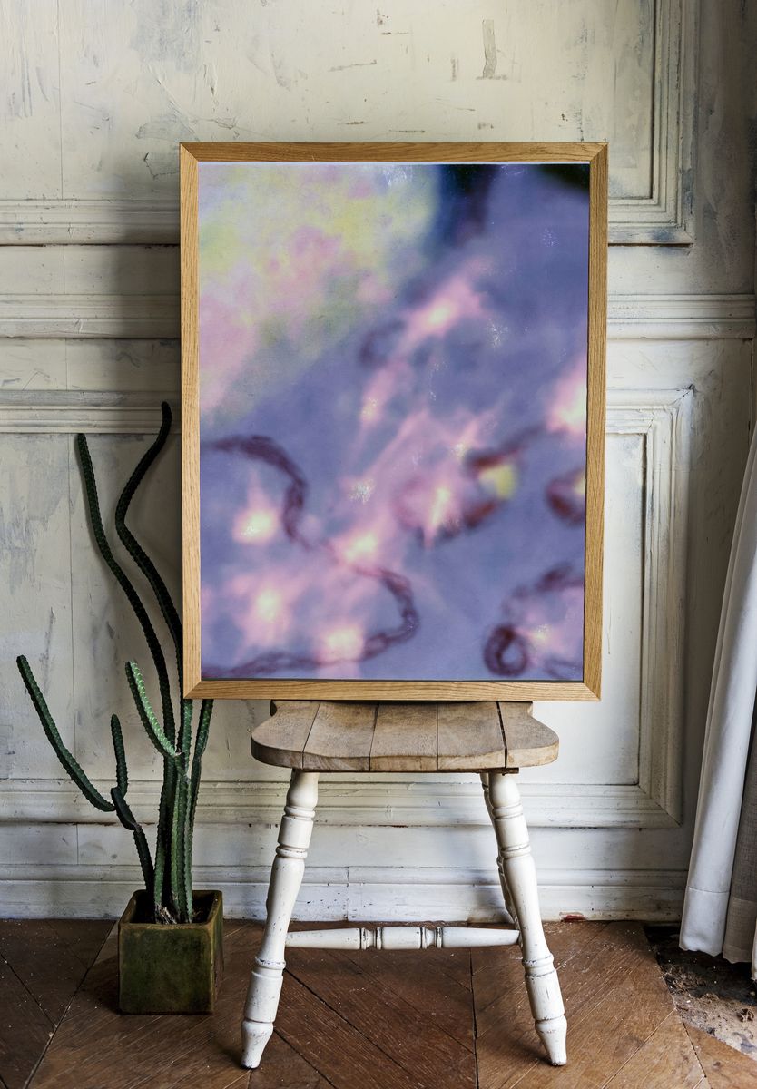Pastel Cloudscape Abstract Print. — room view 1