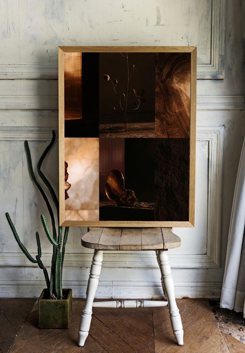 Amber Textures Abstract Poster. room preview