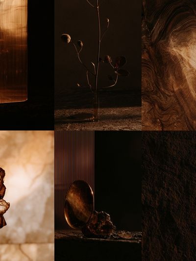 Amber Textures Abstract Poster.