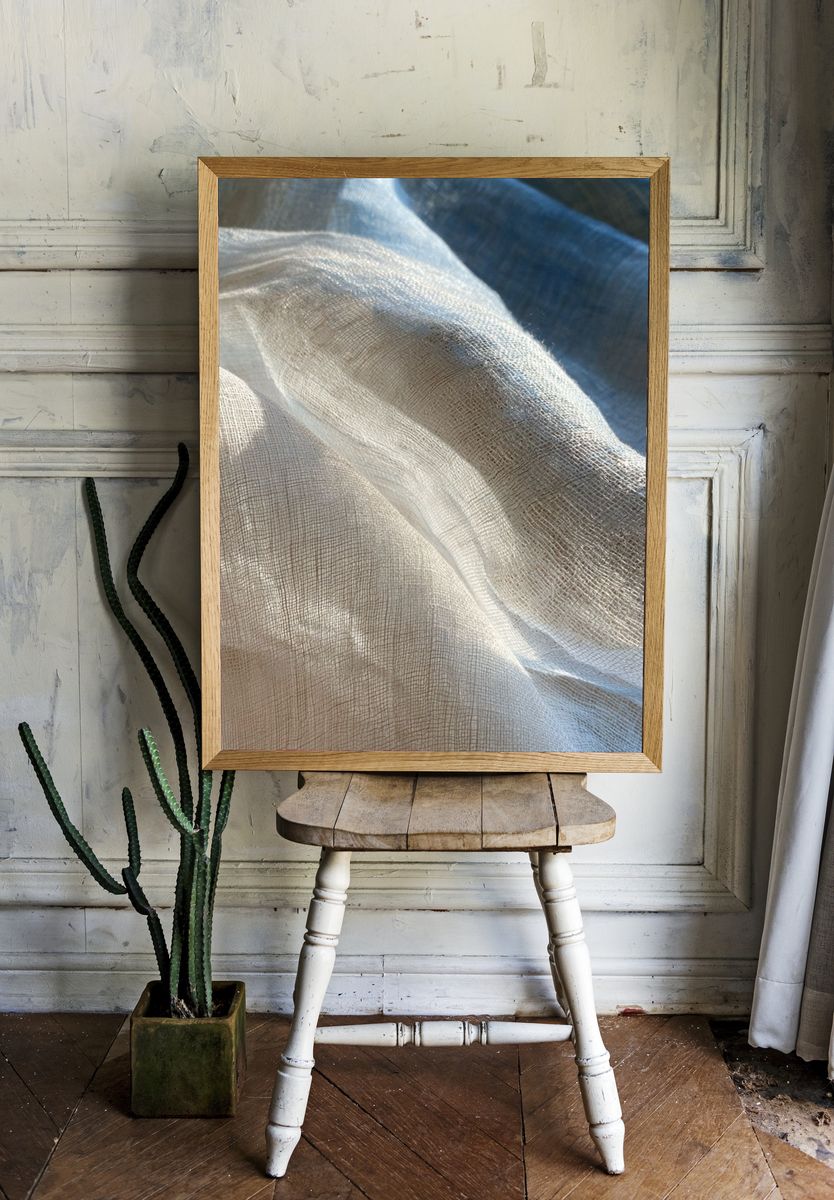 Sheer Fabric Light Abstract Print. — room view 1