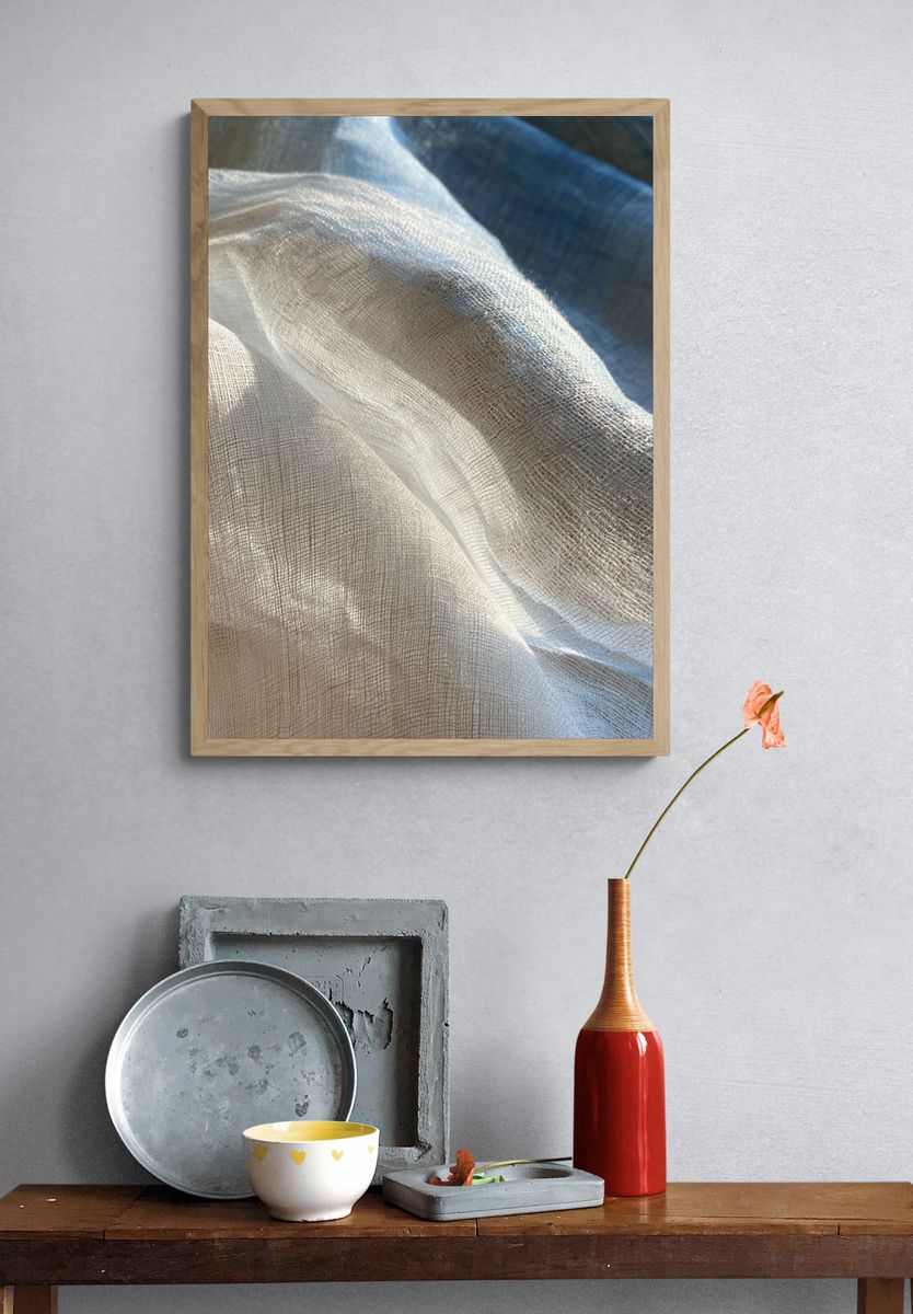 Sheer Fabric Light Abstract Print. — room view 3