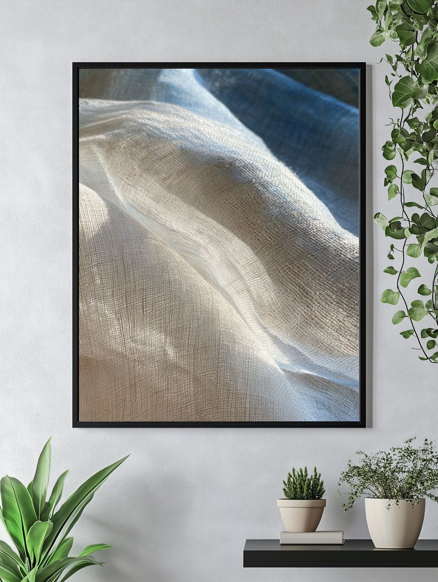 Sheer Fabric Light Abstract Print. — room view 4