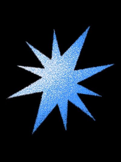 Blue Starburst Abstract Poster. poster print