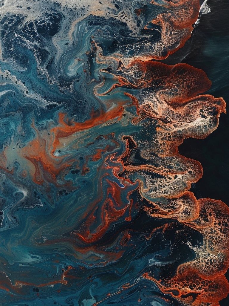 Oceanic Lava Flow Abstract Poster. poster — abstract art