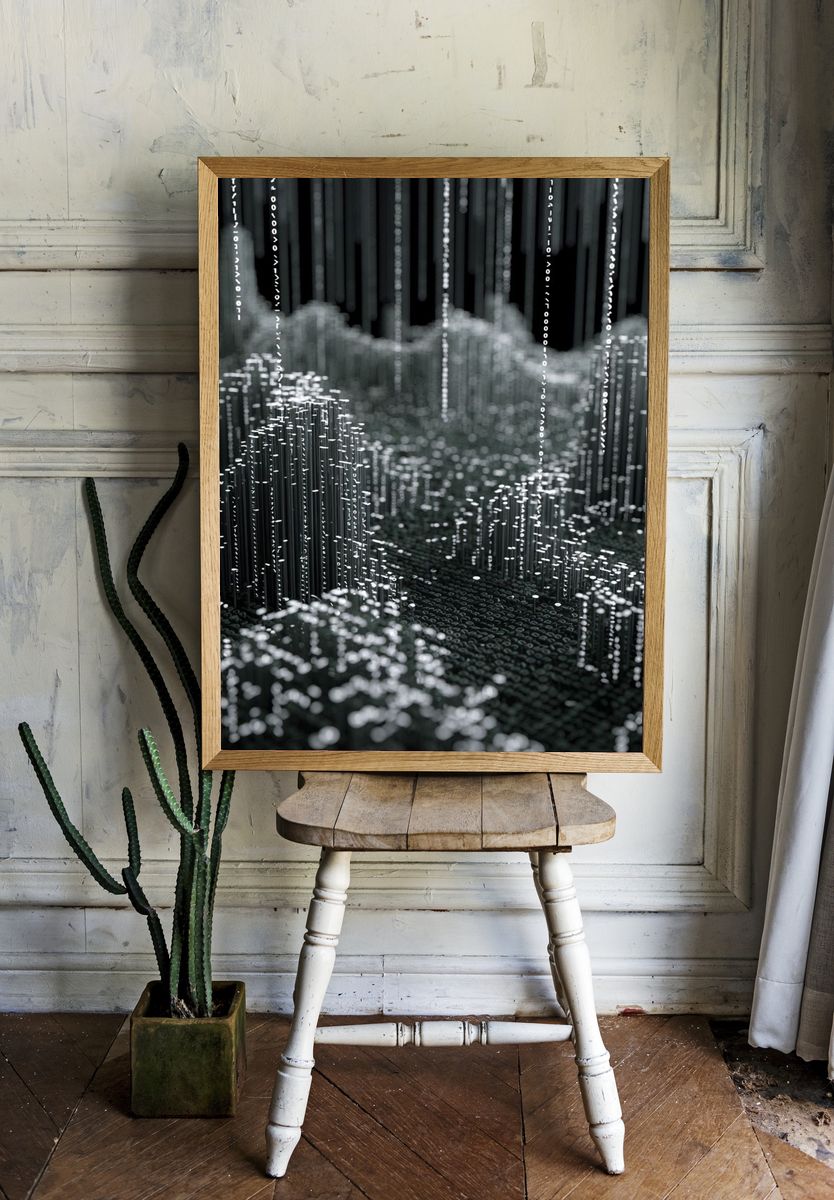 Digital Matrix Landscape Poster. — room view 1