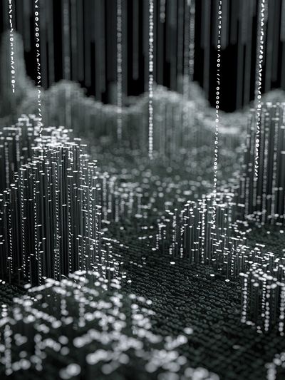 Digital Matrix Landscape Poster. poster