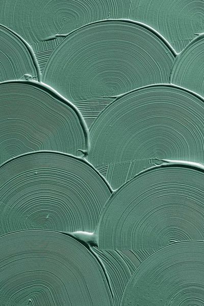Green curve brush stroke texture. poster print