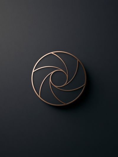 Copper Spiral Abstract Poster.