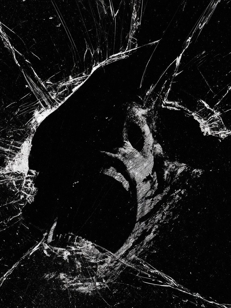 Cracked Glass Abstract Poster. poster detail