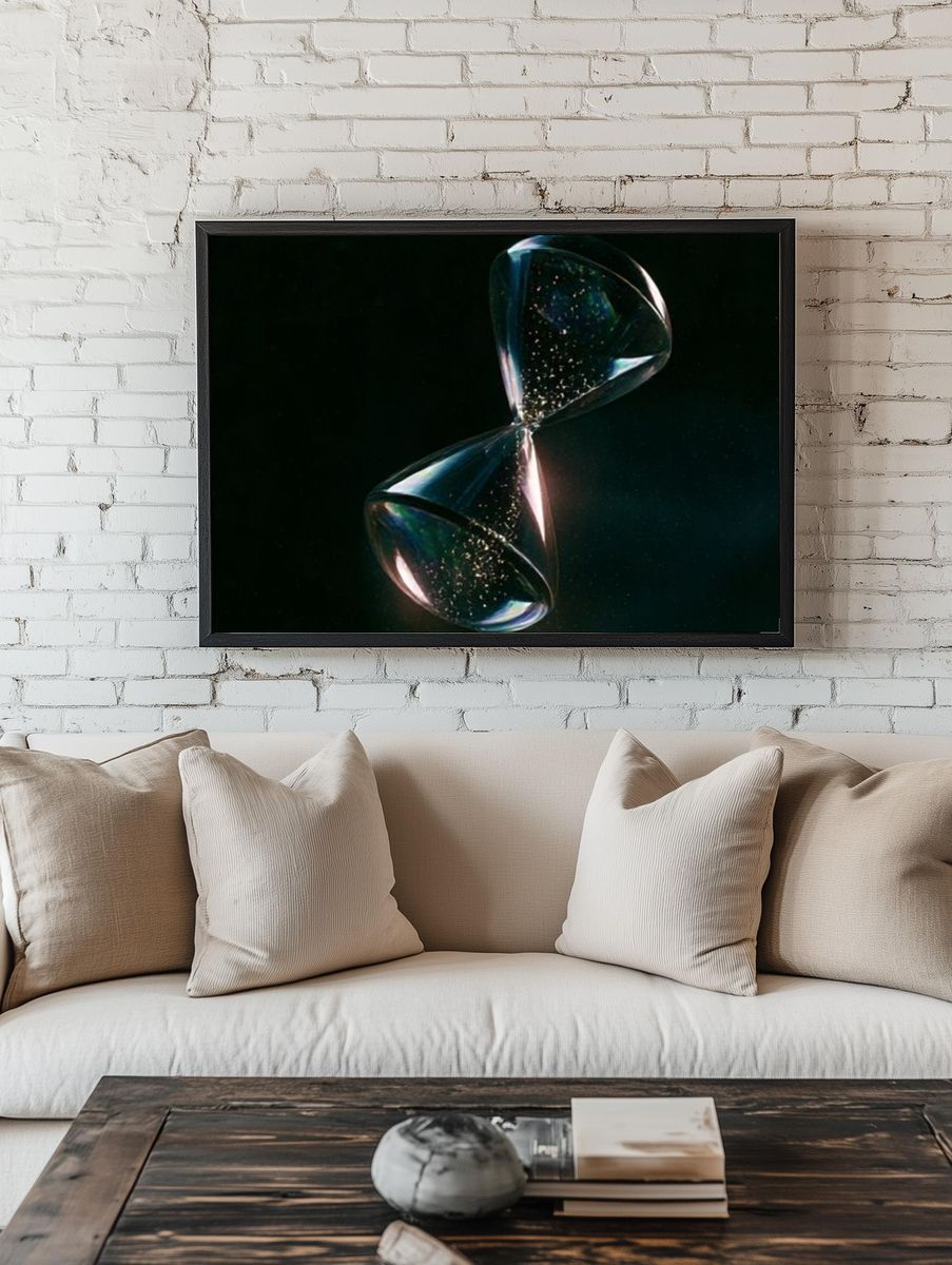 Cosmic Hourglass Abstract Poster. — room view 1