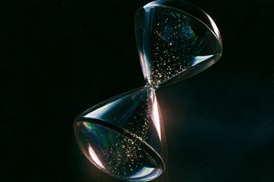 Cosmic Hourglass Abstract Poster. poster