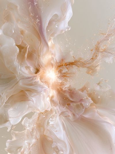 Pearl Bloom Abstract Poster. poster