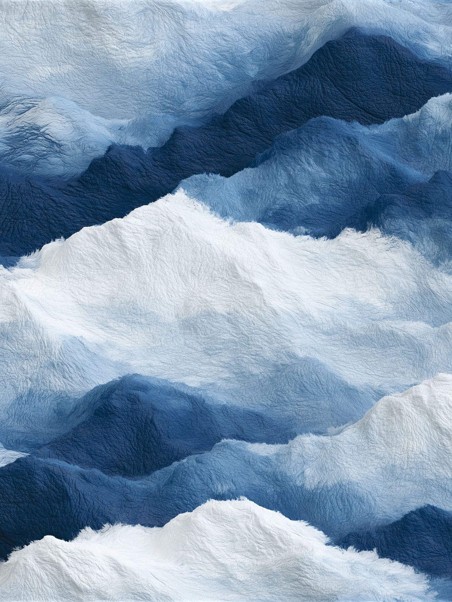 Blue Mountain Clouds Abstract Print. poster — abstract art