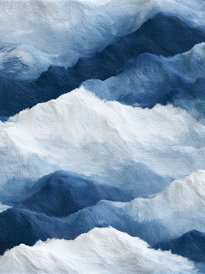 Blue Mountain Clouds Abstract Print. poster