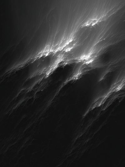Monochrome Light Streaks Abstract Poster. poster print