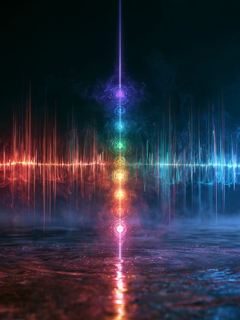 Rainbow Chakra Energy Poster. poster detail