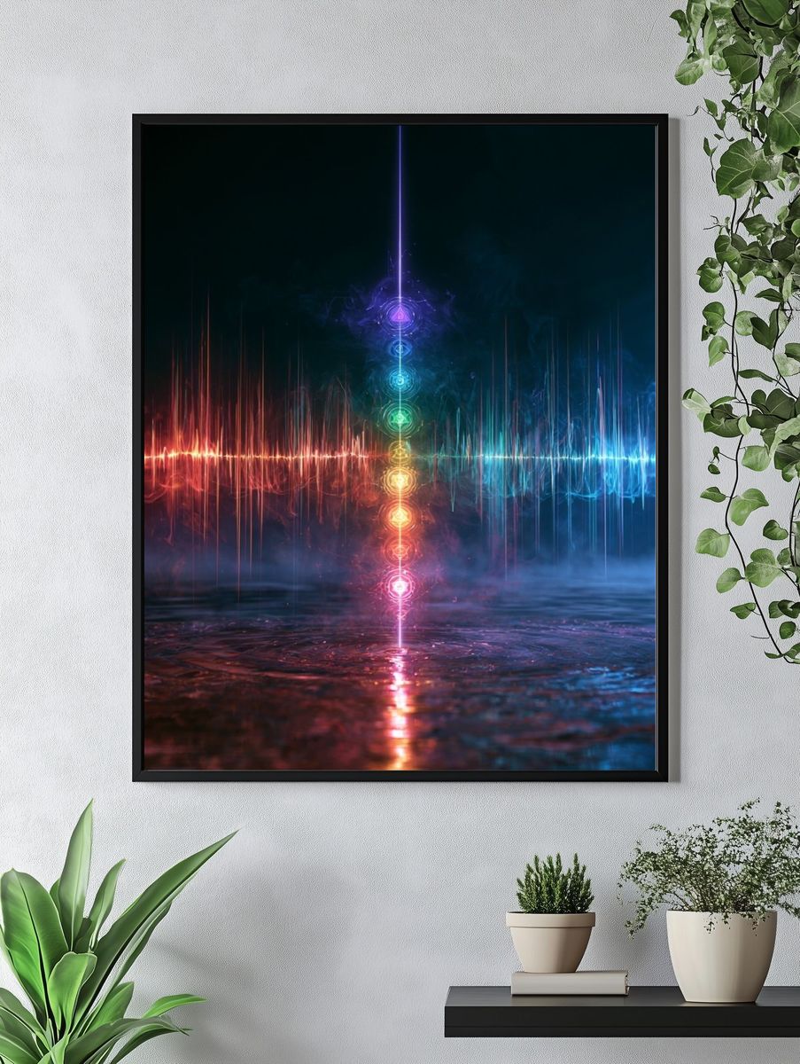 Rainbow Chakra Energy Poster. — room view 4