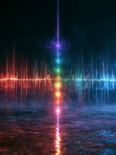 Rainbow Chakra Energy Poster. poster
