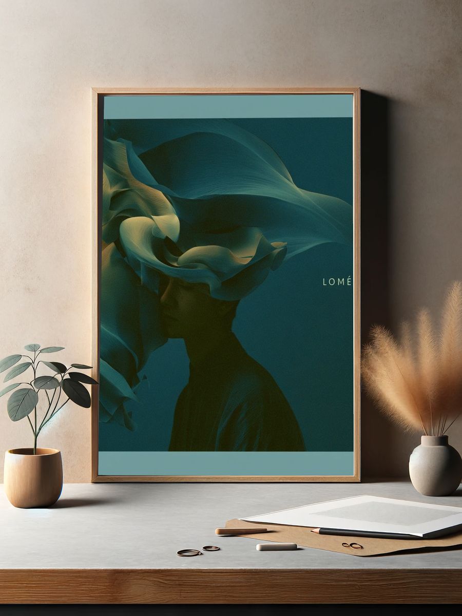 Lomé Abstract Flow Poster. — room view 2