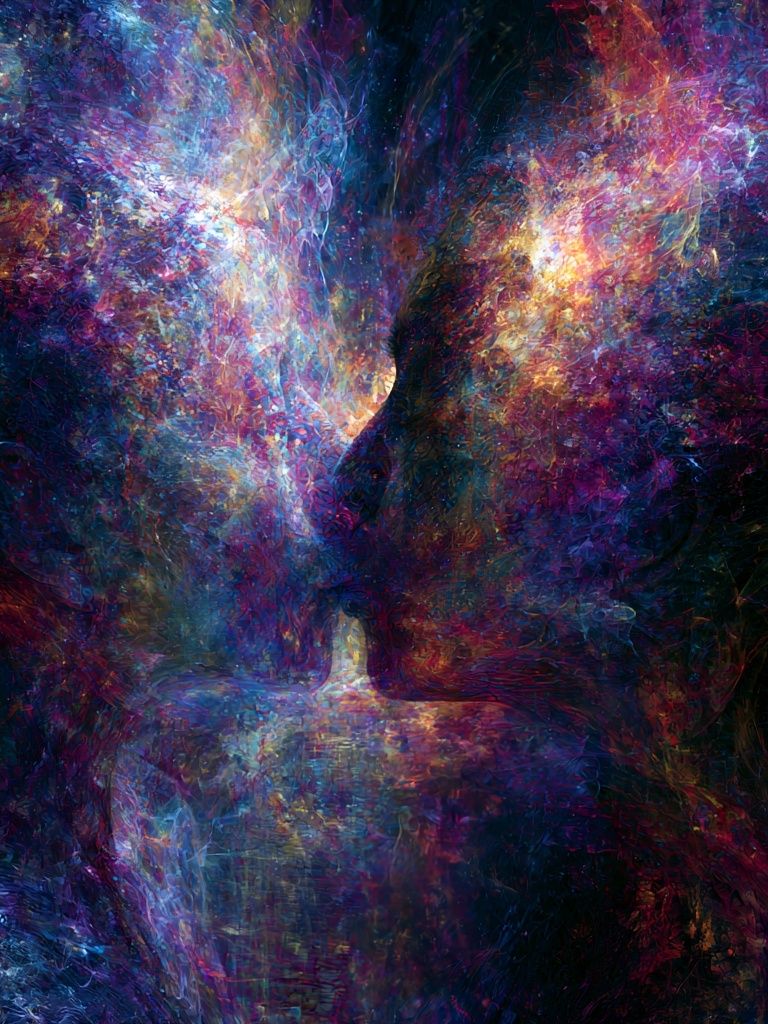Cosmic Lovers Abstract Poster. poster — abstract art