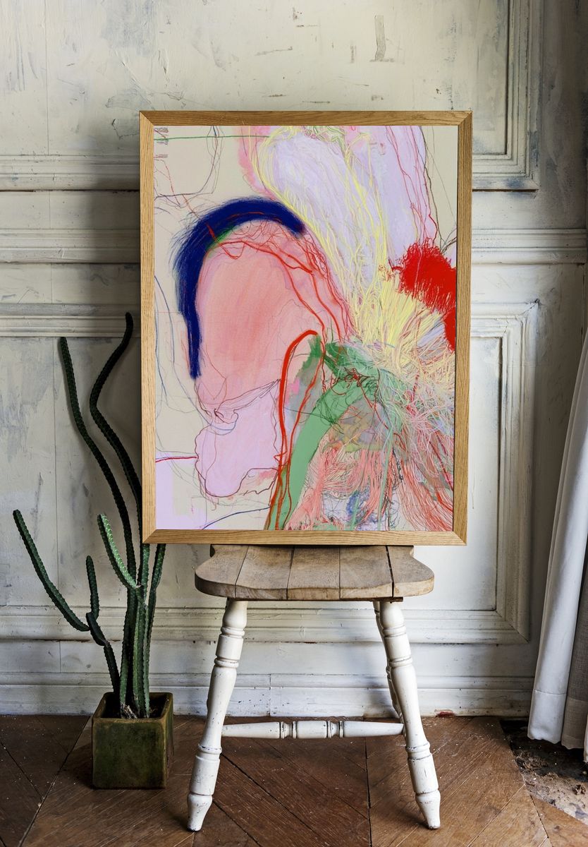 Abstract Color Field Poster. — room view 1