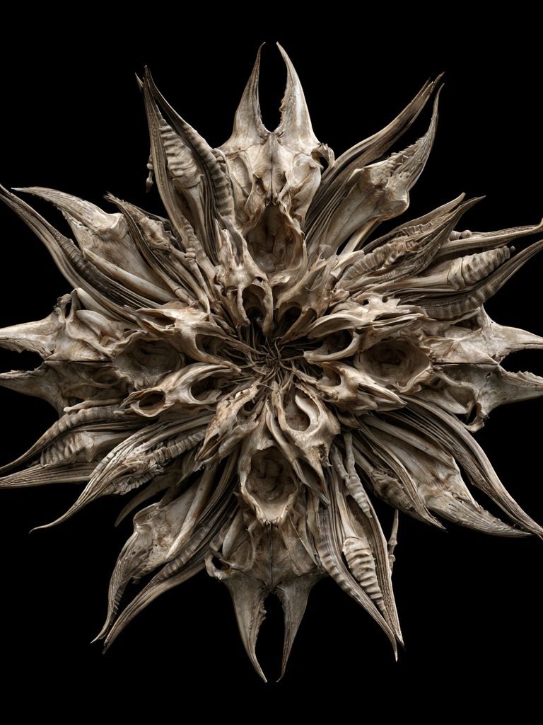 Bone Starburst Abstract Print. poster detail