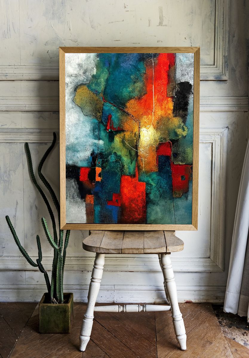 Chromatic Urban Abstract Poster. — room view 1