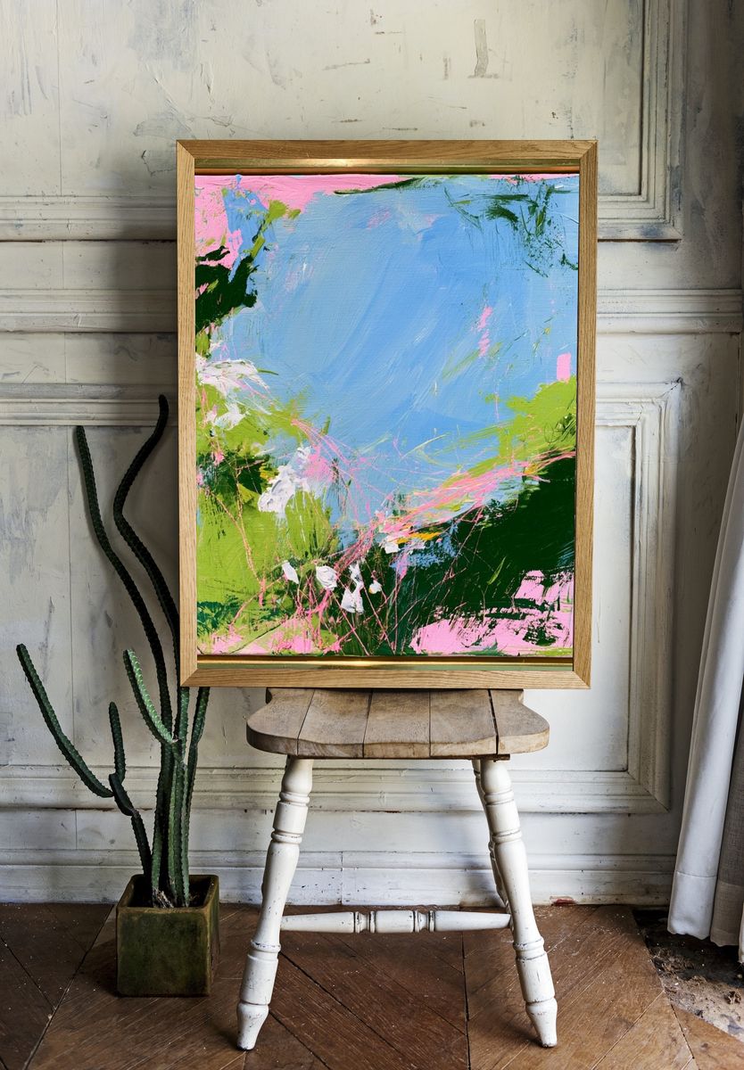 Pastel Garden Abstract Poster. room preview
