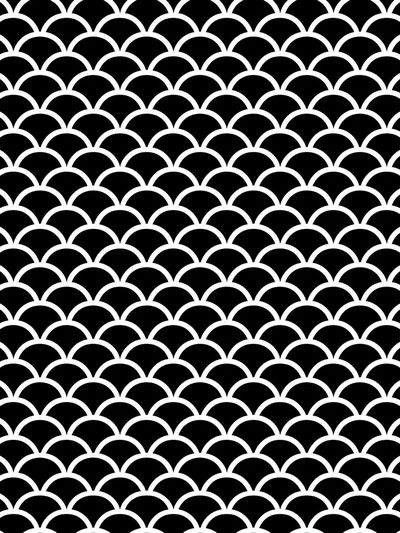 Scallop Pattern Black-White Poster. poster print