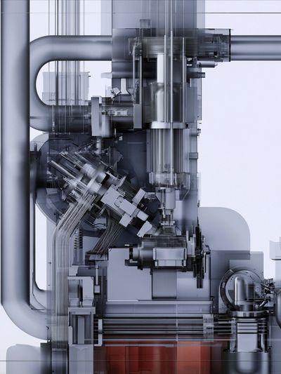 Industrial Machine Abstract Poster. poster