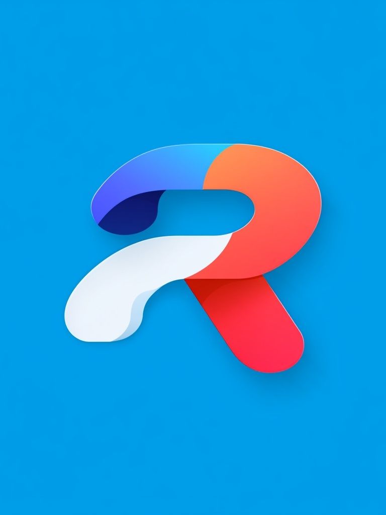 Colorful Ribbon R Poster. poster detail