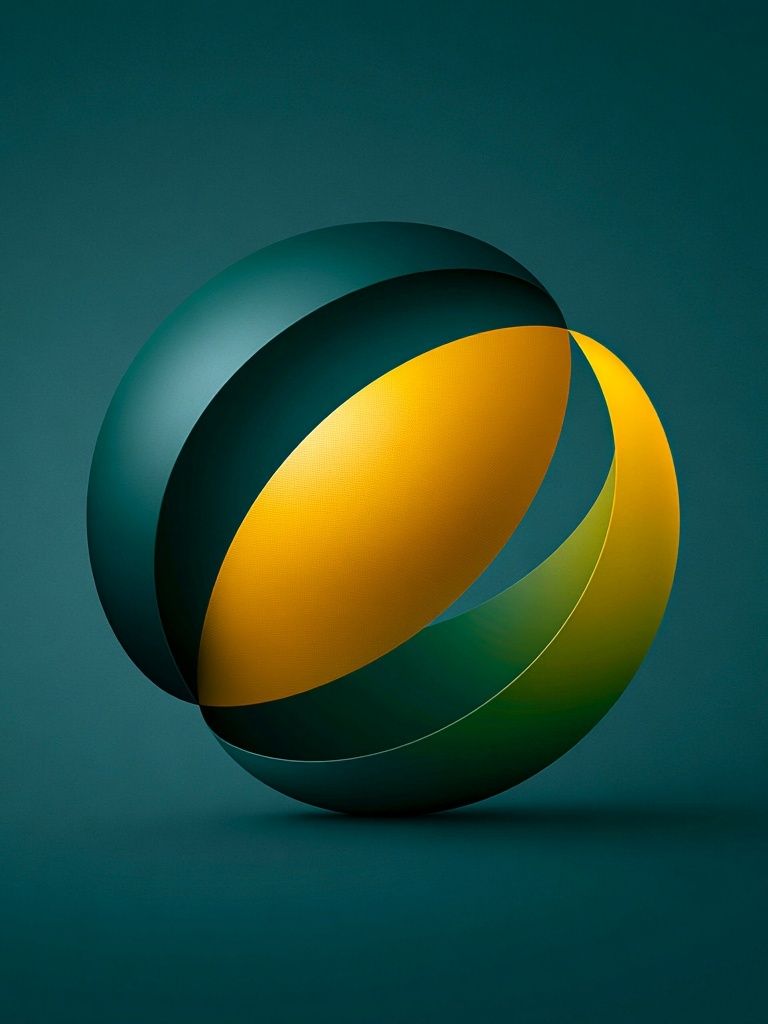 Teal Orb Abstract Poster. poster — abstract art