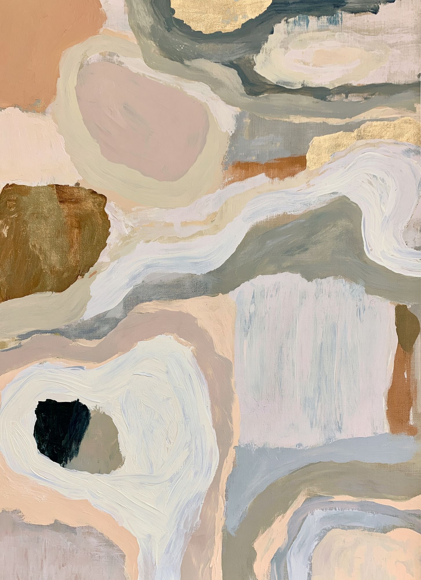Neutral Abstract Brushstroke Poster. poster — abstract art
