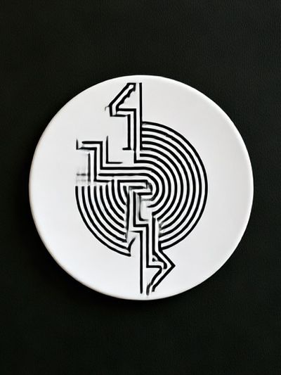Geometric Spiral Abstract Poster.