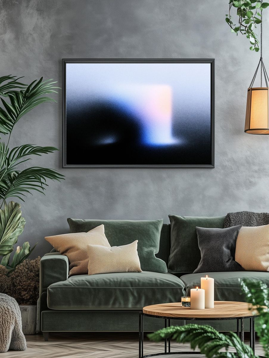 Soft Glow Abstract Poster. — room view 4