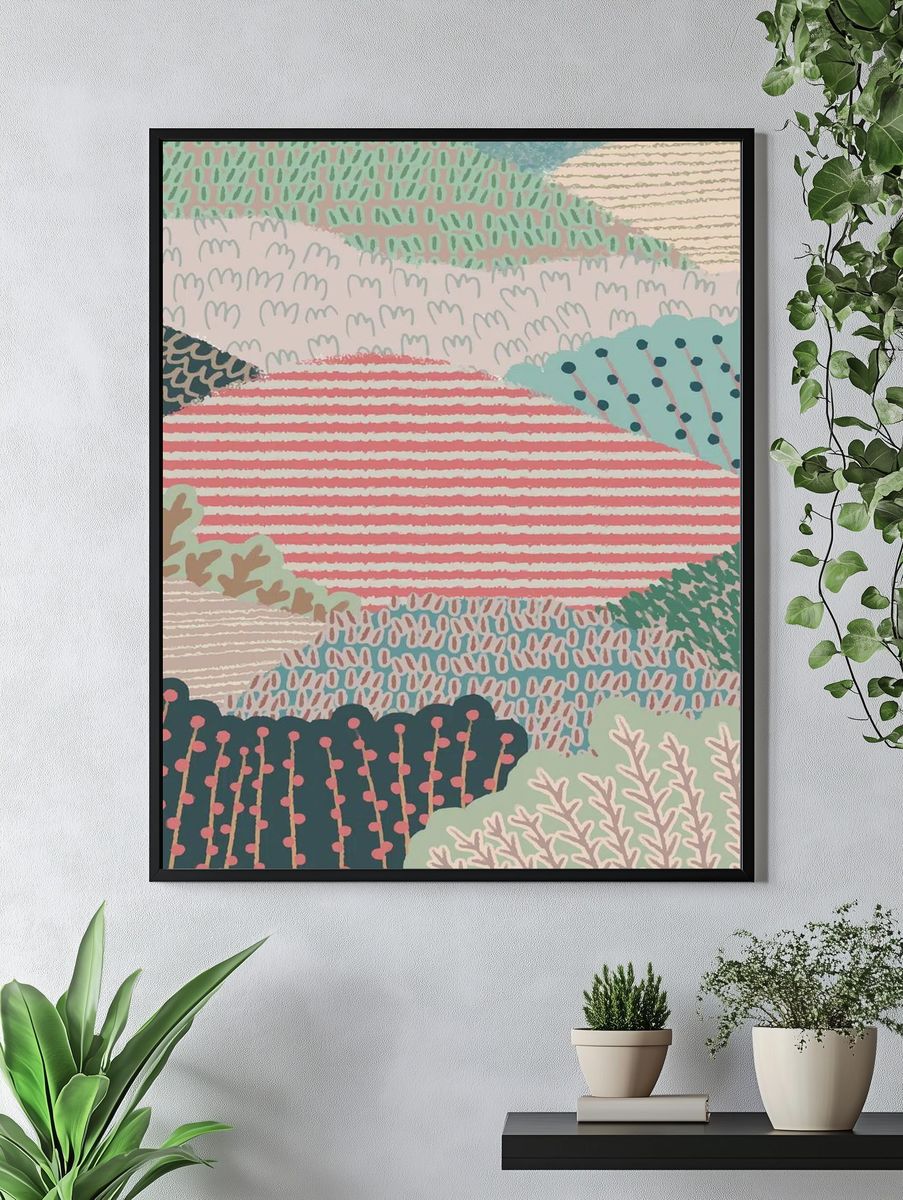 Emerald Glitter Gradient Poster. — room view 4