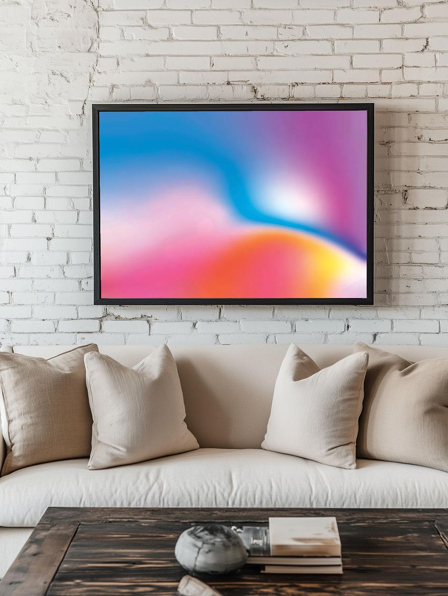 Colorful gradient background design. room preview