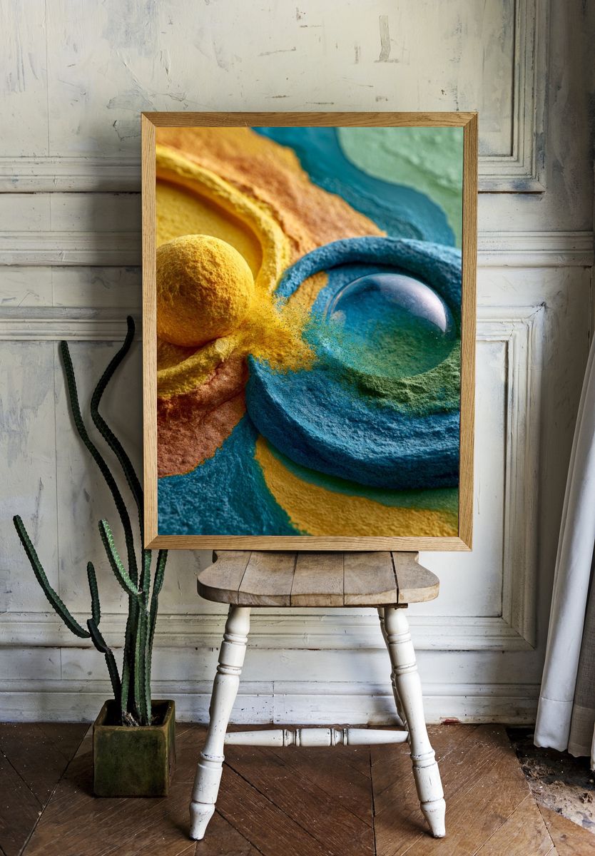 Colorful Orb Abstract Poster. — room view 1