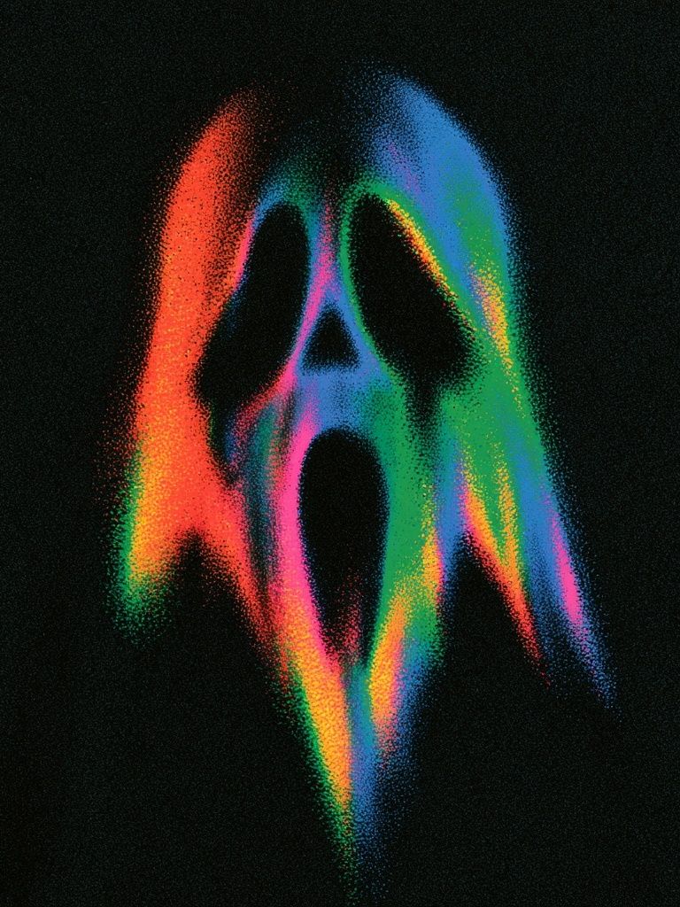 Neon Ghost Abstract Poster. poster detail