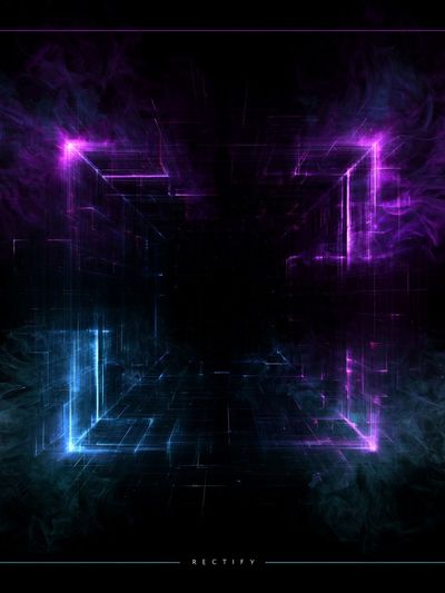 Neon Rectify Abstract Poster.