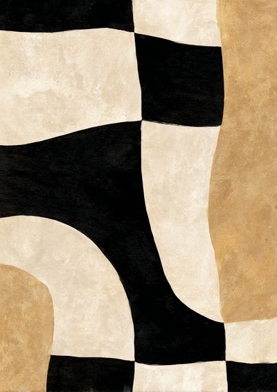 Abstract Curved Blocks Poster. poster